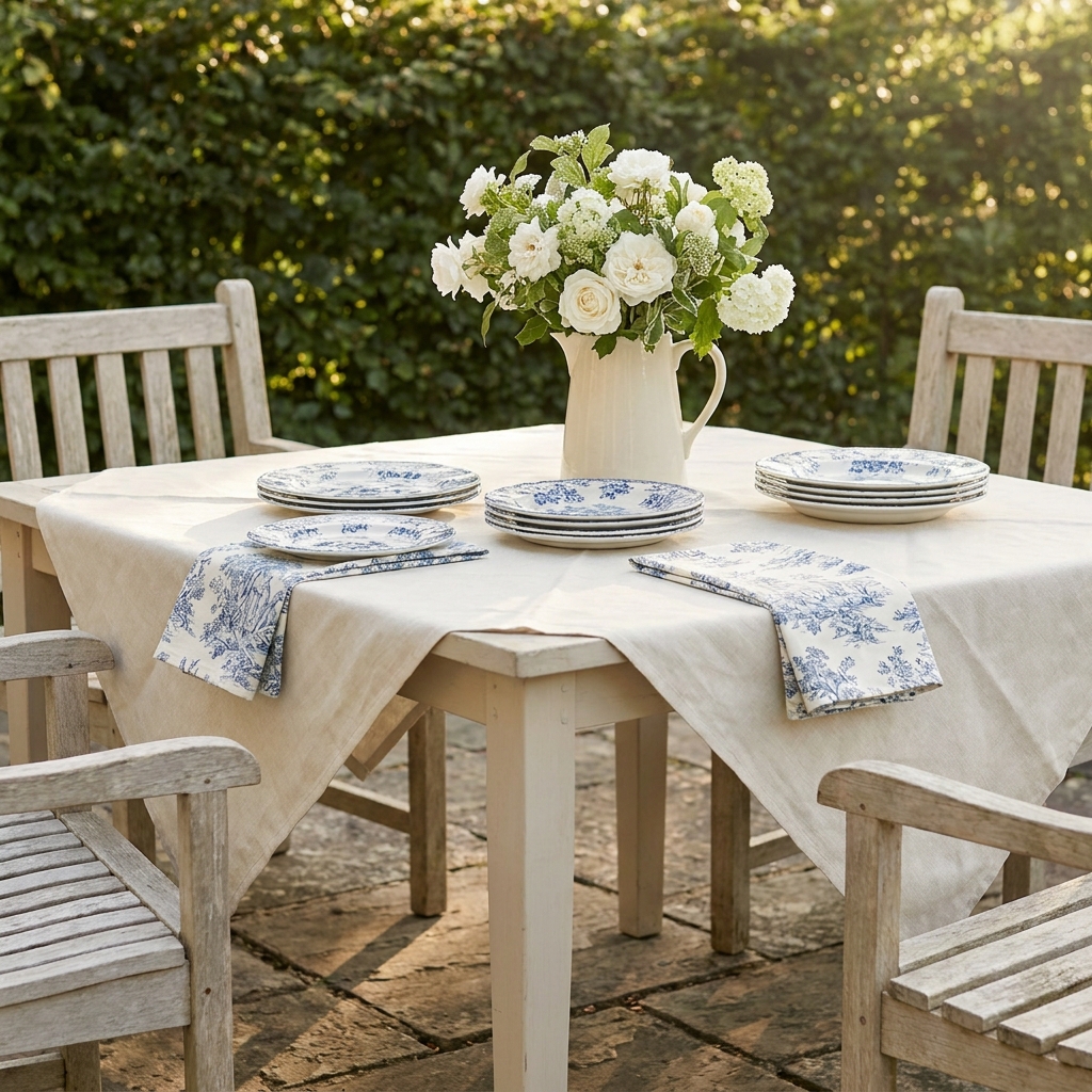 Blue Toile Accents