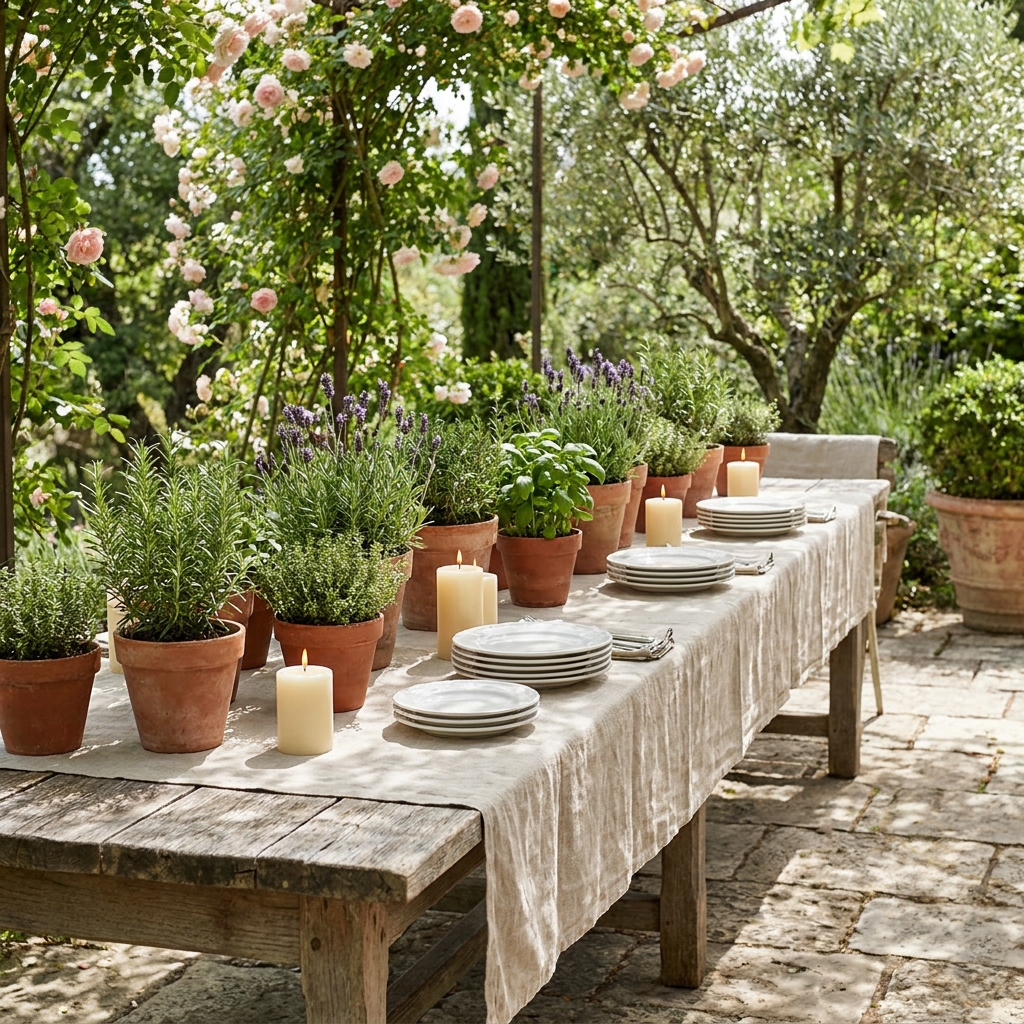 Herb Pot Centerpieces