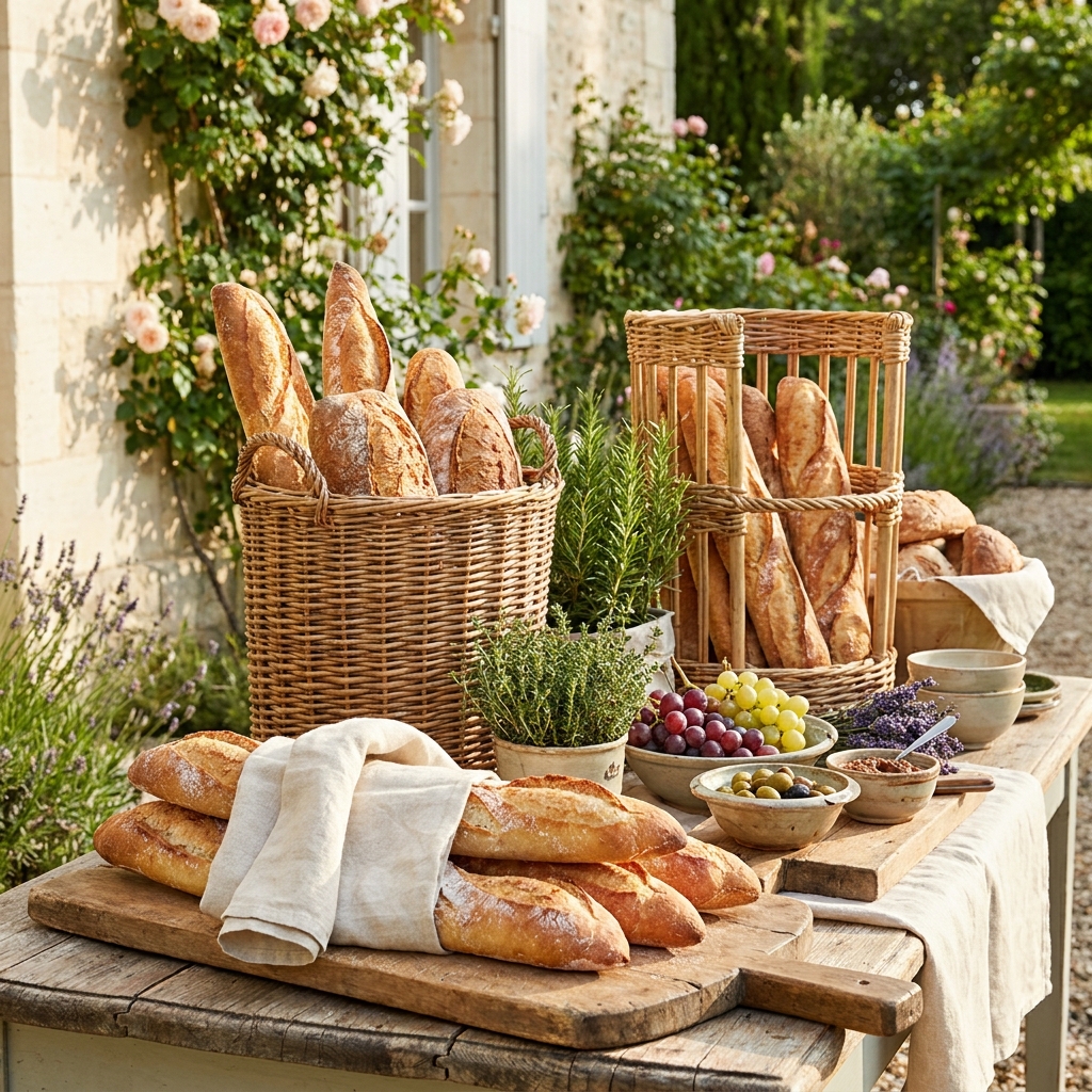 Baguette Bread Display
