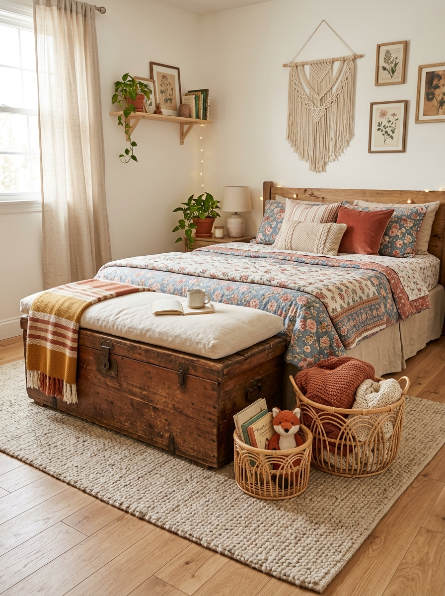 Vintage Trunk Bench