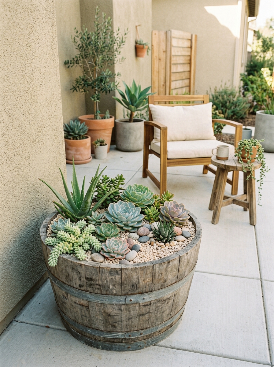 Succulent Barrel