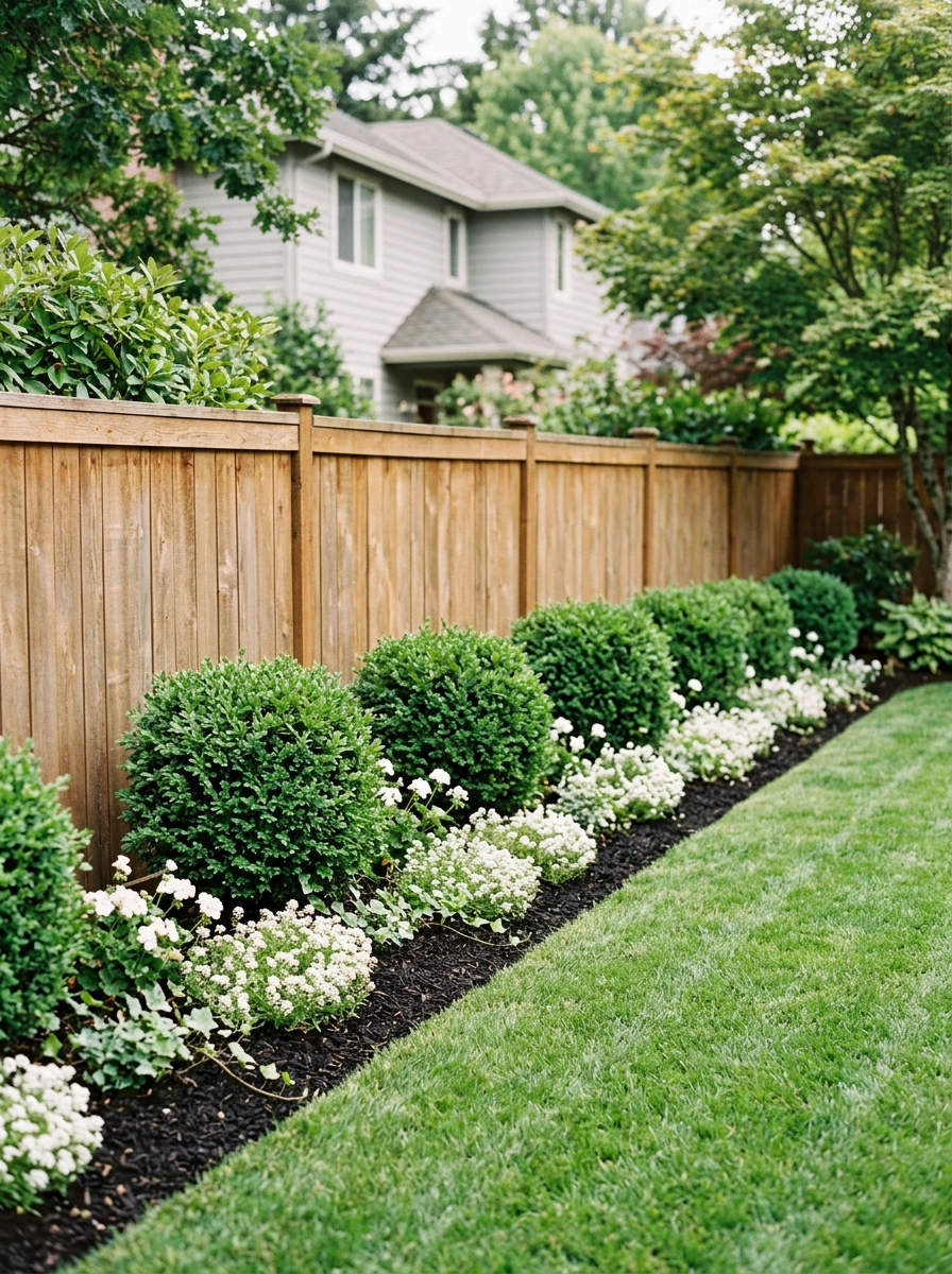 Evergreen Shrub Border