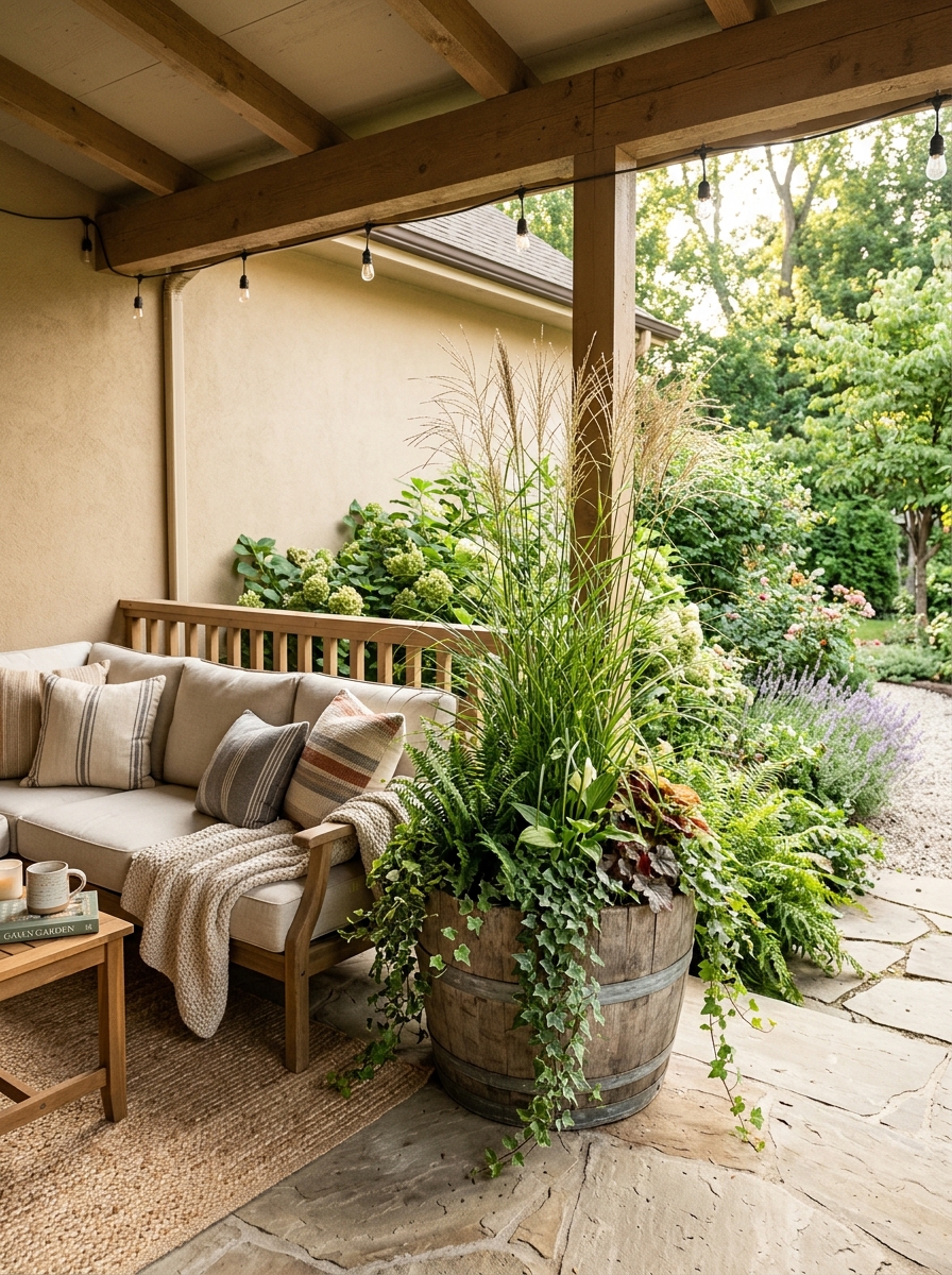 Privacy Grass Barrel