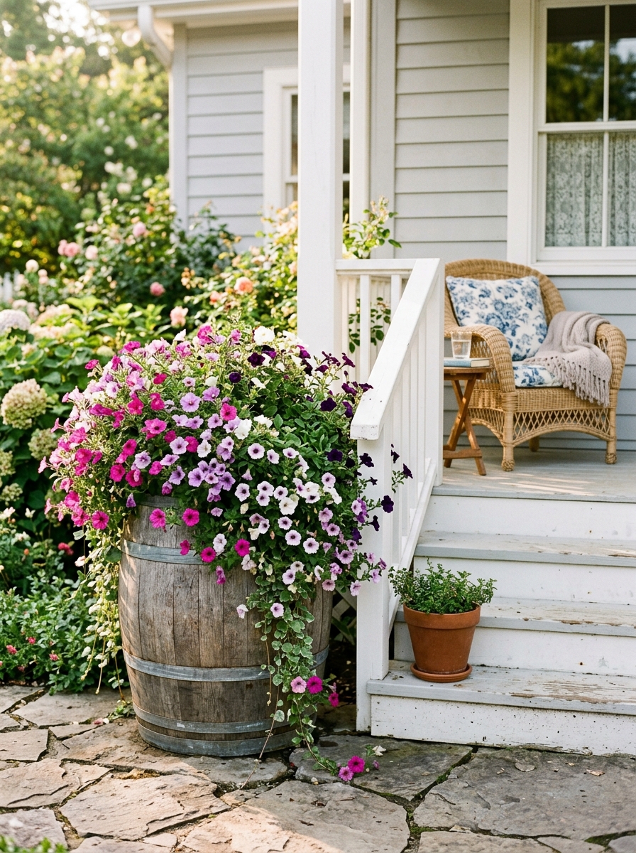 Petunia Cascade Barrel