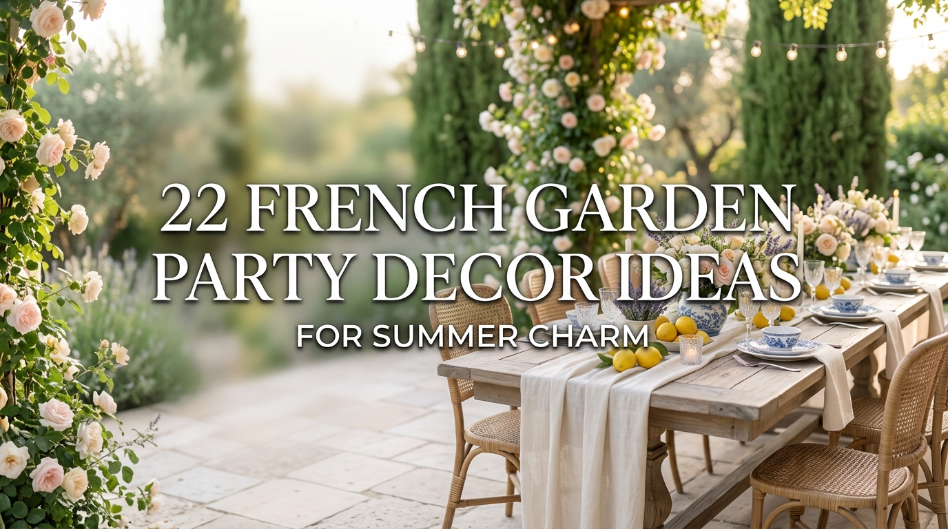 22 French Garden Party Decor Ideas for Summer Charm